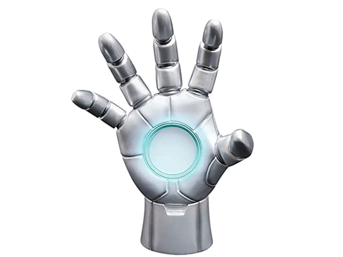 Estatua Marvel Heroic Hands Iron Man Armadura Gris 25cm B.active