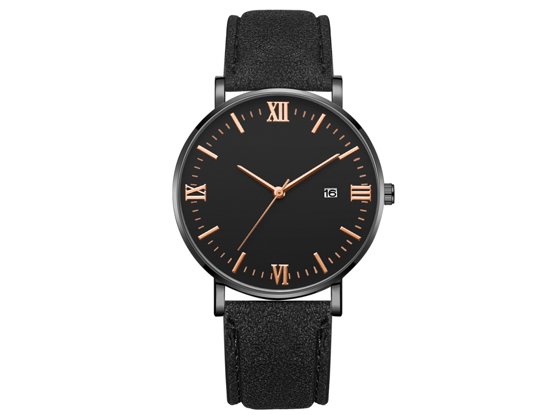 Reloj De Cuarzo Con Correa De Cuero Pu Estilo Simple Y Moderno Decoración Manual