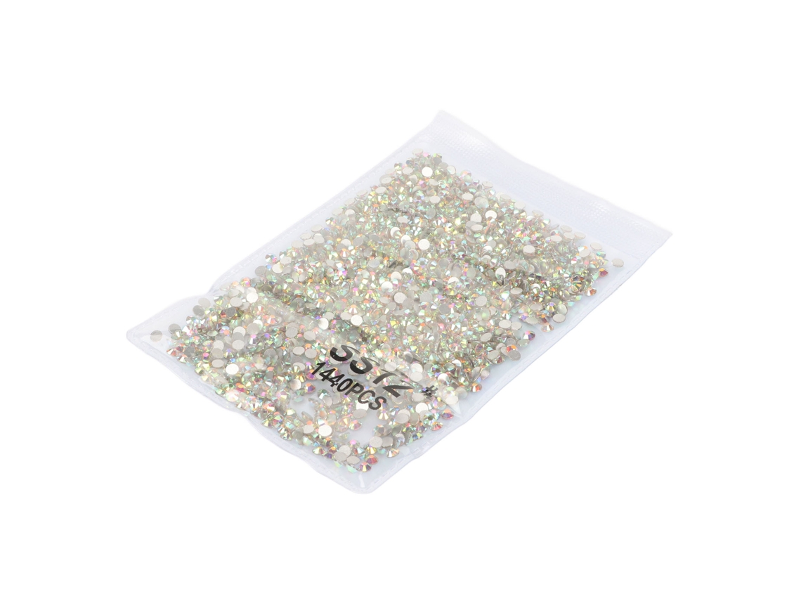 5760 piezas de gemas de cristal redondas de base plana para manualidades y decoración de joyas.