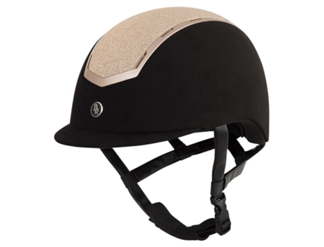 Casco de equitación de microfibra sigma para mujer con parte superior de lentejuelas BR EQUITATION VG1 58/60 cm