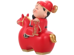 Estatua Caballo Nuevo Chino Pequeña Figura Resina Prosperidad Decoración Amuleto Hogar Oficina Adorno Feng