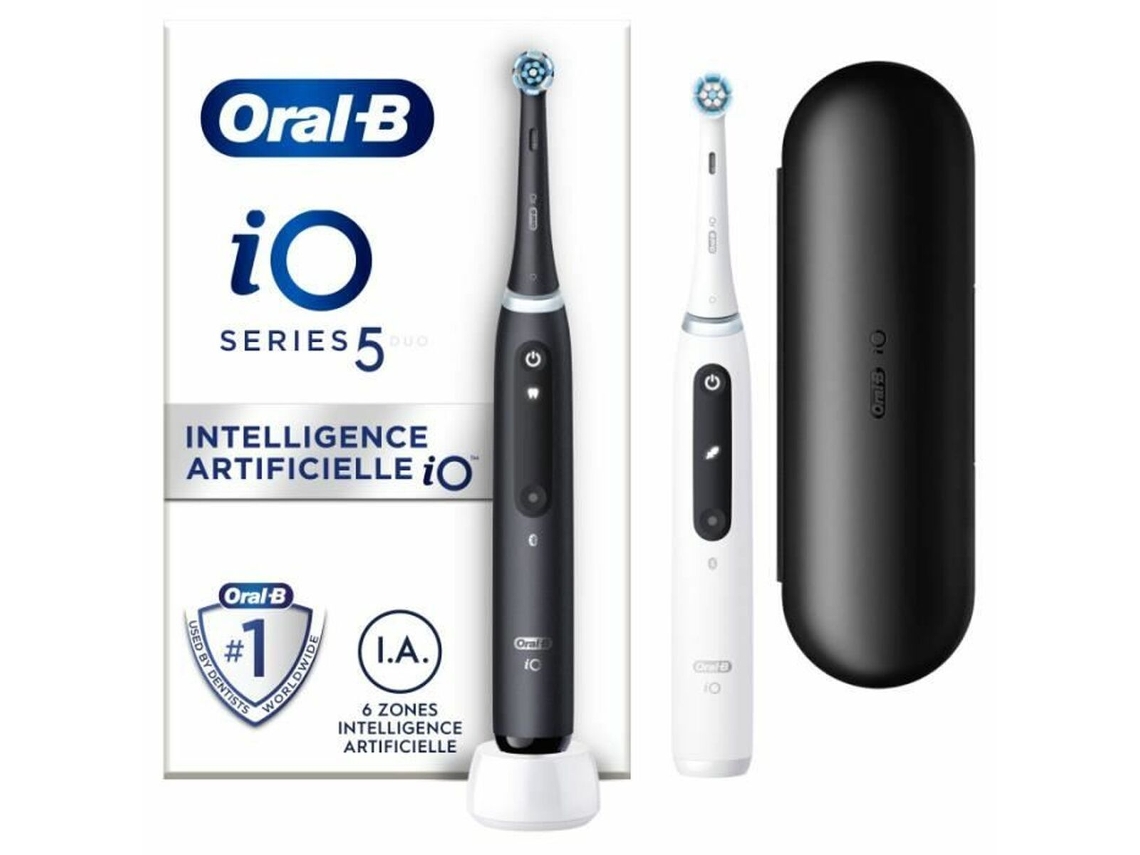 Cepillo de Dientes Eléctrico ORAL-B io Series 5 (Negro - Blanco/Negro)