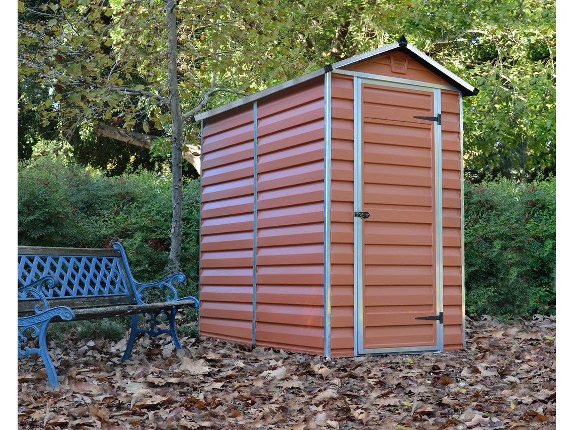 CANOPIA Claraboya Caseta de Jardín de Policarbonato 176X120X203 cm Ámbar