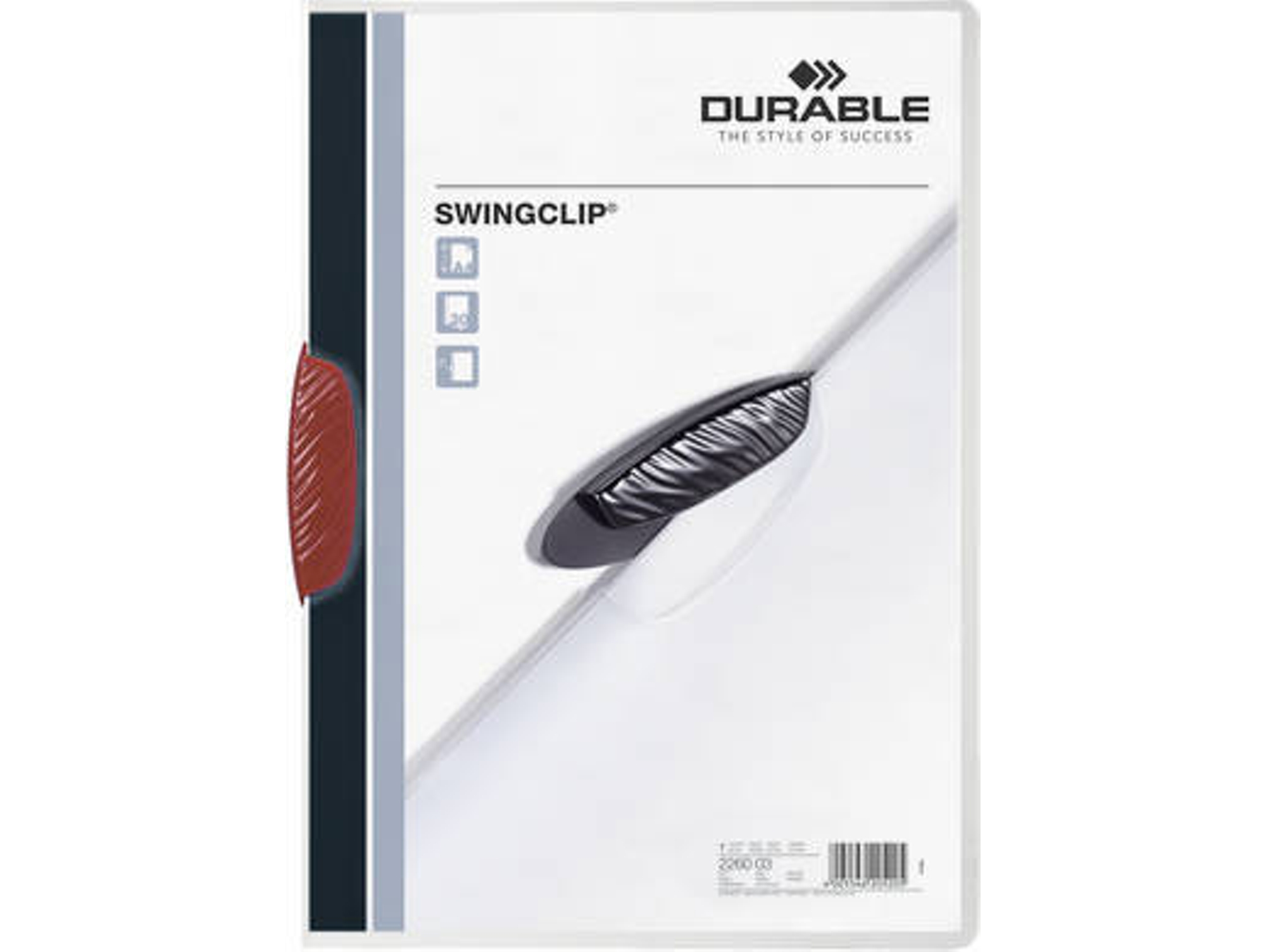Carpeta DURABLE Swingclip (28.5x28.5cm - Rojo - A4)
