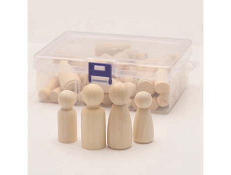 Ad-50Pack de muñecos con clavija de madera en blanco, muñecos de Ángel pequeños de madera con piezas para aspiradora Irobot Roomba serie 600