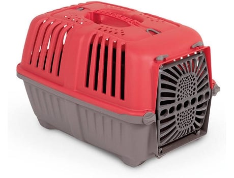 Transportín para Perros ARQUIVET Pratiko (Gris y Rojo - 48x31,5x33 cm - PVC - Porte Pequeño)