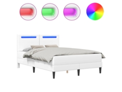Vidaxl Estructura De Cama Blanco 140 X 200 Cm Cuero Sintético