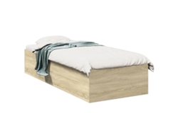 Estructura De Cama Madera De Ingeniería Roble Sonoma 90x190 Cm