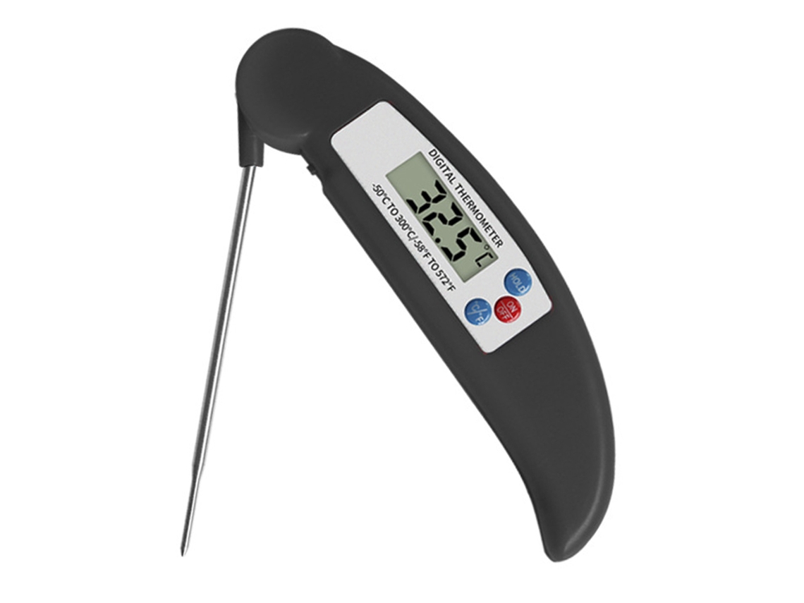 Termómetro Digital Para Carne Barbacoa Termómetro Electrónico Sonda Súper Larga Para Cocina -50 300C Negro CHRUI