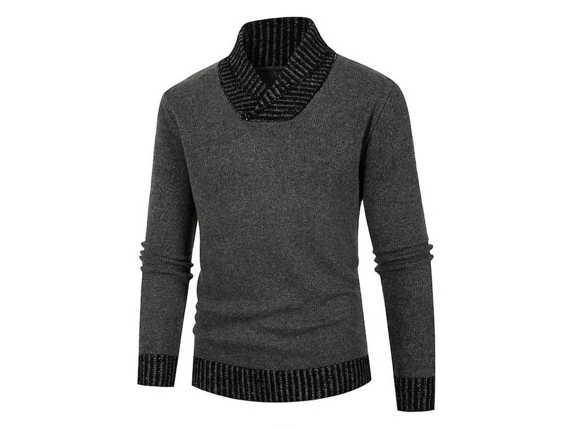 2026-jersey Casual De Manga Larga Con Bloques De Color Para Hombre Cuello V