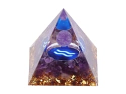 Pirâmide De Energia Com Pedra Para Cura E Equilíbrio De Chakras Resina Positiva