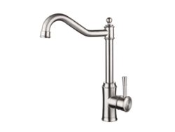 Grifo De Cocina De Acero Inoxidable Con Caño Giratorio, Adecuado Para Fregaderos Cerca De Ventanas (níquel Cepillado).