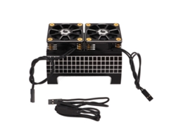 Disipador de calor de 2 ventiladores para motor RC Traxxas de 5" y 7,4 V, color negro.