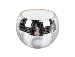 Cubitera De Plástico Con Borde Dorado Para Bebidas, Vino, Fiestas Y Decoración, Con Acabado Blanco Lechoso.