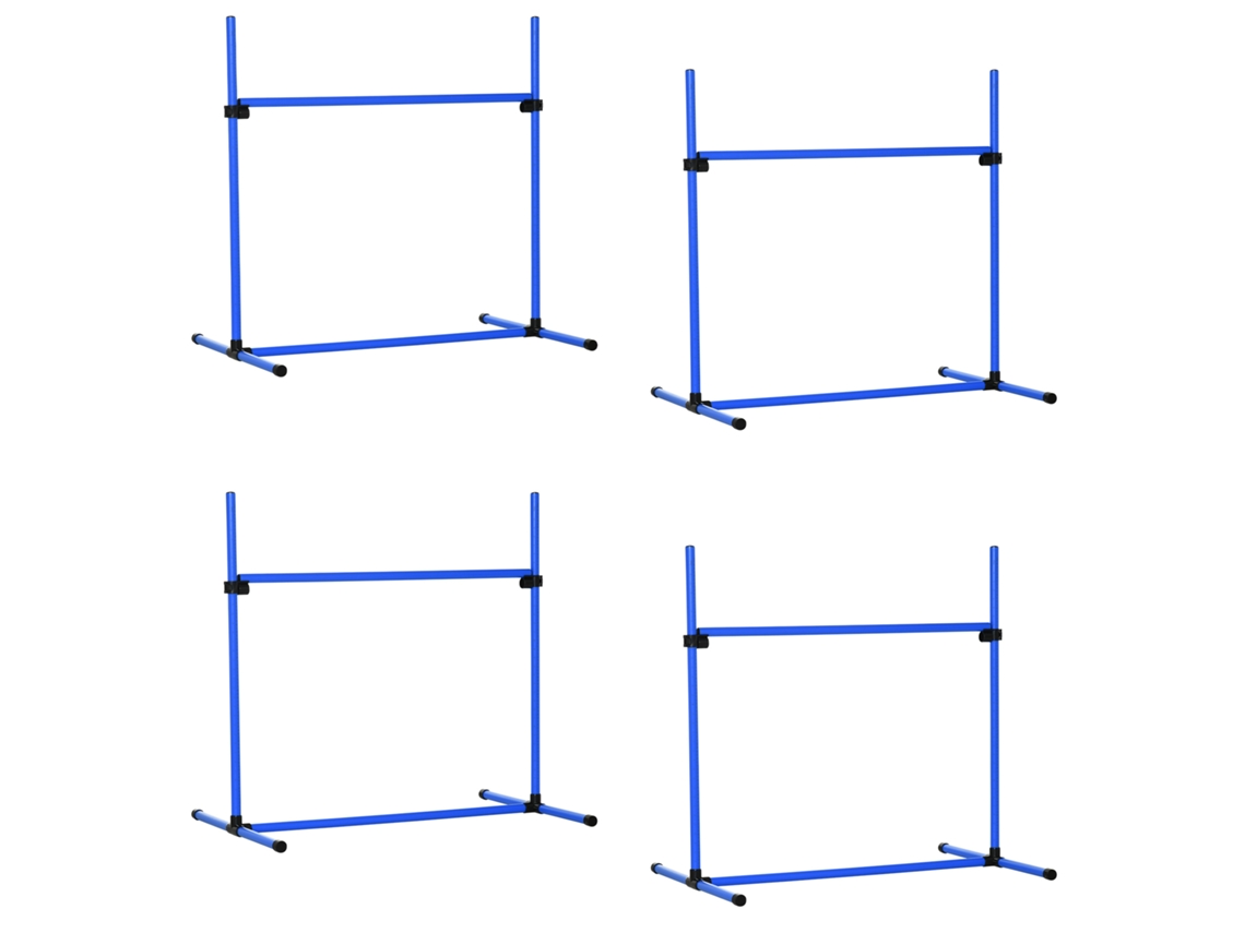 Conjunto De Agilidad, 4 Piezas, Ajustable, Plástico Azul, 99x65x94cm