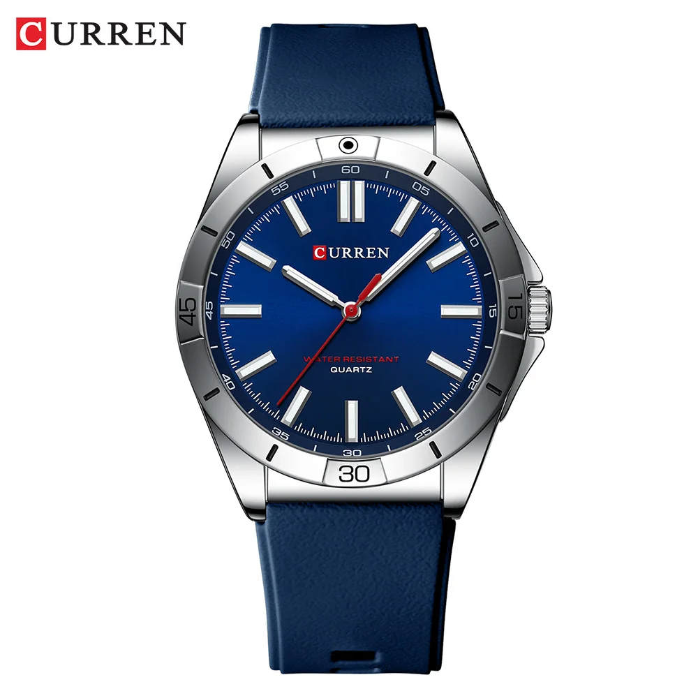 Relógio Masculino (azul), Resistente À Água Até 30 Metros, De Marca Renomada, Casual E Elegante.