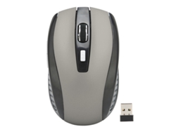 Mouse Sem Fio 2.4ghz 3 Níveis Dpi Ajustável Compatibilidade Ampla Textura Fosca Prata Cinza