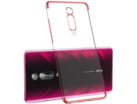 Carcasa Xiaomi Redmi 9T LMOBILE Transparente - Rojo