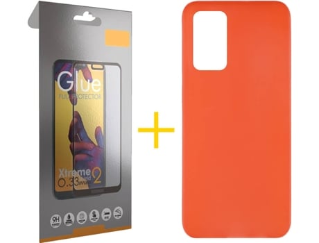 Kit Funda + Protector de Pantalla Huawei P40 SKYHE Cristal Templado 6618 Rojo