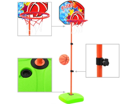 vidaXL Canasta de baloncesto y balón para niños