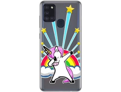Carcasa Samsung Galaxy A21s TUMUNDOSMARTPHONE Dibujos Transparente Multicolor