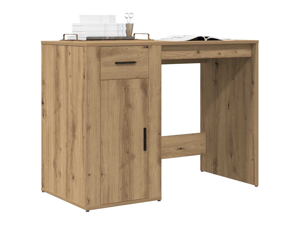 Escritorio | Mesa | Mesa de escritura 100x49x75 cm Fabricado en madera de roble artesanal