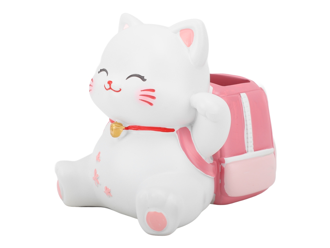 Porta Lápices Gatito Multifunción De Resina, Diseño Original Y Lindo Para Oficina, Hogar Y Escuela, Decoración De Escritorio