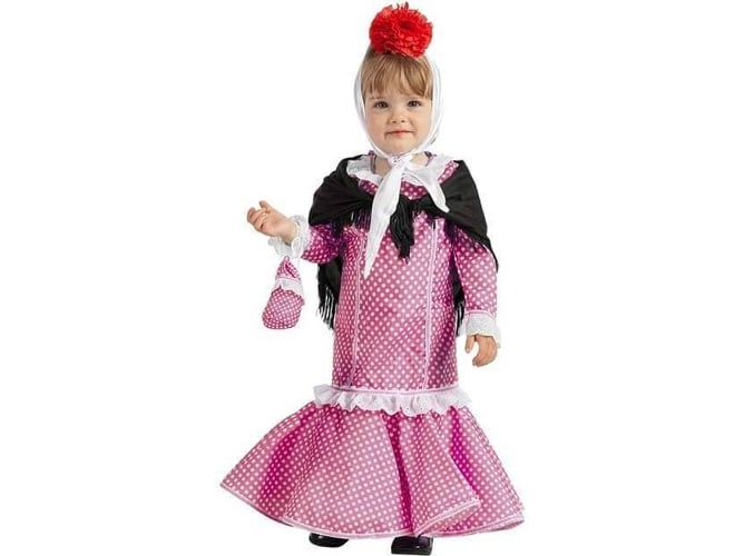 Disfraz de Bebé DISFRAZZES Chulapa Rosa (Talla: 6 a 12 meses)