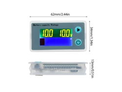Monitor de batería LCD de 10-100 V, voltímetro digital de capacidad, indicador de nivel de porcentaje, voltaje y temperatura para barcos y vehículos recreativos.