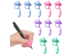 Chrui - 10 agarres de silicona multicolor para lápices, para niños y adultos