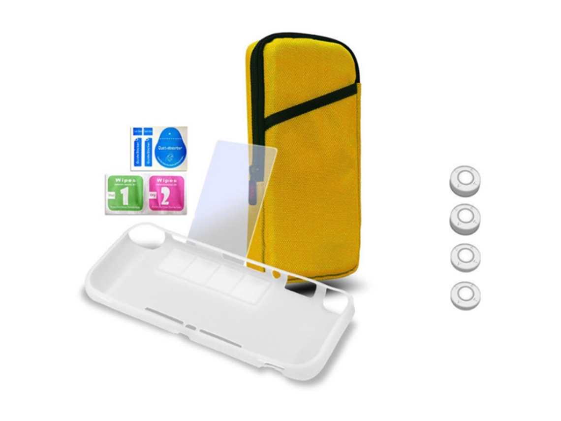 Kit 7 en 1 para Switch Lite, incluye Almacenamiento y 4 Protectores de Pantalla (Compatible) KOFIHETY