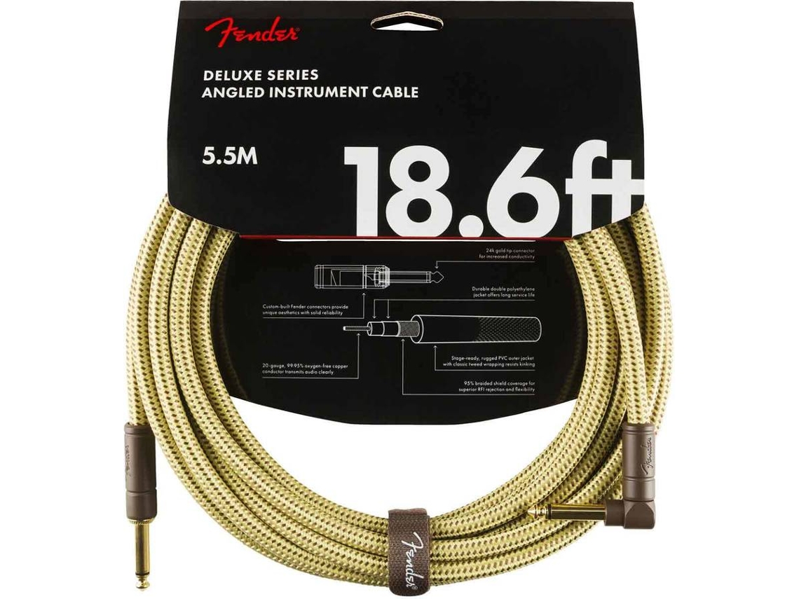 Cable para Instrumentos FENDER Deluxe Series Jack/Jack Tweed (5,5 m)
