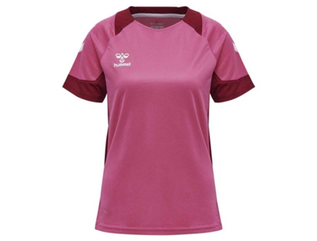 Camiseta de Mujer para Fútbol HUMMEL Lead Poly Rosa (M)