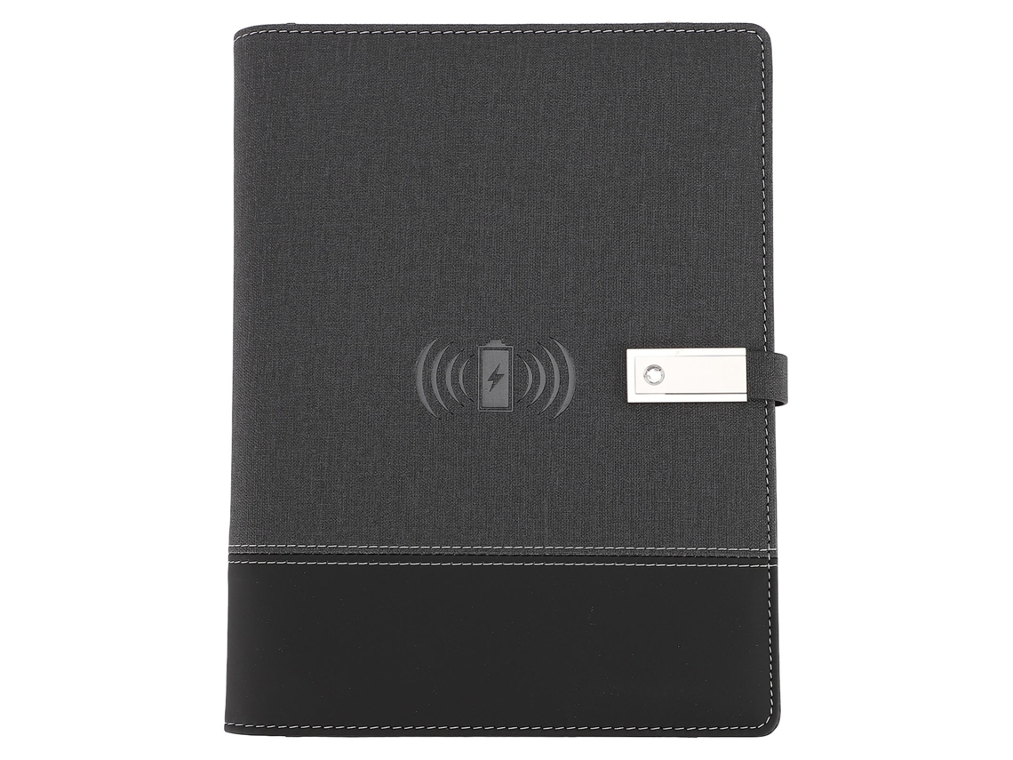 Ats-cuaderno Inteligente De Oficina Pu Con 3 Puertos De Carga Batsería 8000mah 80 Hojas 160 Páginas Estilo Empresarial A5
