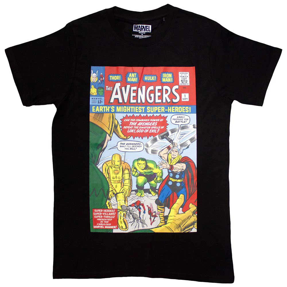 Rockinstone Unisex Marvel Comics Earth's Mightiest... Comic Cover Camiseta Classic-l