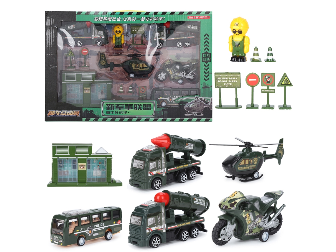 Brinquedo De Modelo De Veículos Militares Altamente Simulado Conjunto Presente Para Crianças