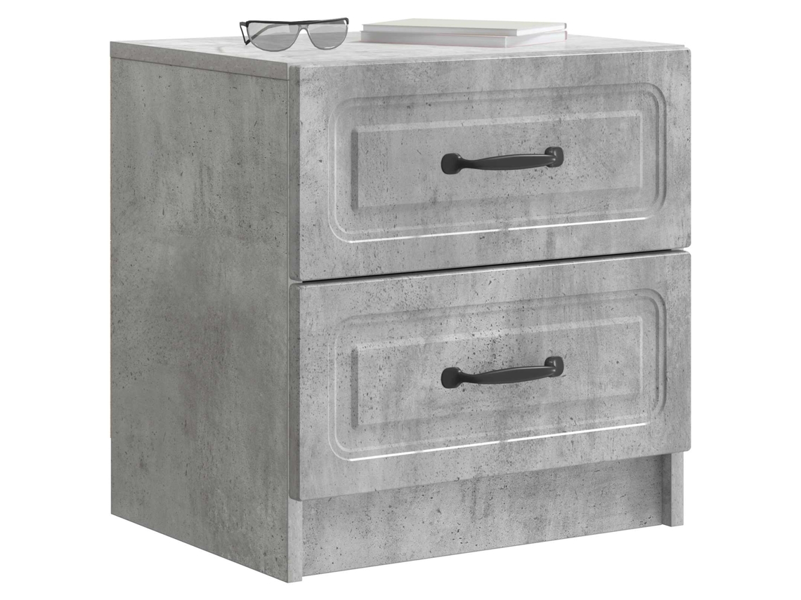 Maison Exclusive - Armario De Noche 2 Pcs Gris Hormigón 43 X 34,5 X 44,5 Cm