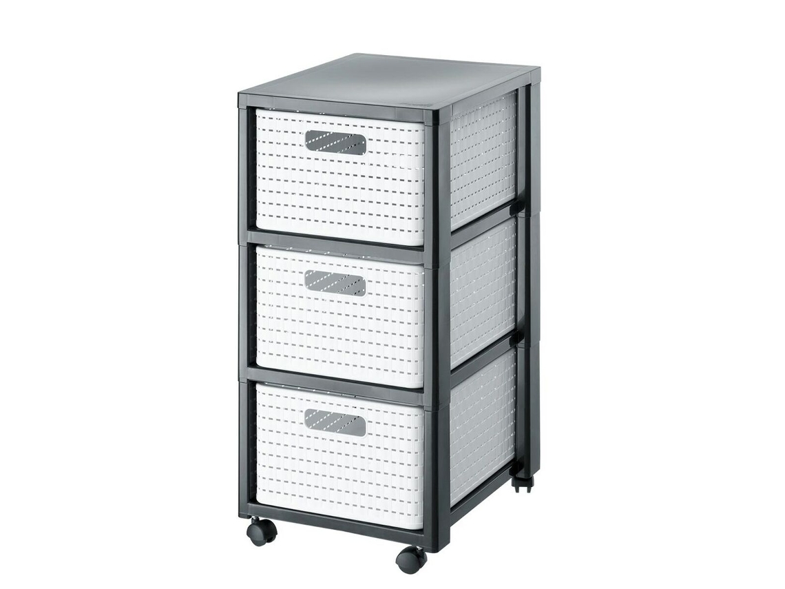 Estantería ROTHO Country (Blanco/Gris - Plástico - 32,5 cm - 37,5 cm)