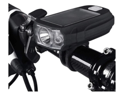 Luz solar para bicicleta Yizhood recargable por USB IPX5, color negro urbano
