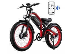 Bicicleta eléctrica Duotts N26 de 1500 W, batería de 48 V y 20 Ah, 50 km/h, neumáticos de 264 cm de ancho y función de app.
