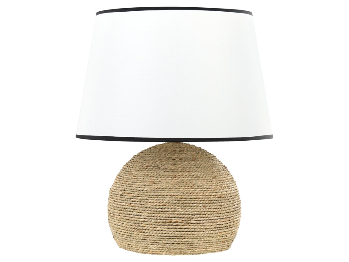 Lámpara de mesa BELIANI Growee de Paja Madera clara 38x38x46