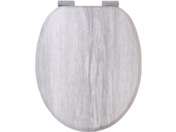 Asiento de inodoro con cierre suave, aspecto madera clara (Gokoco)