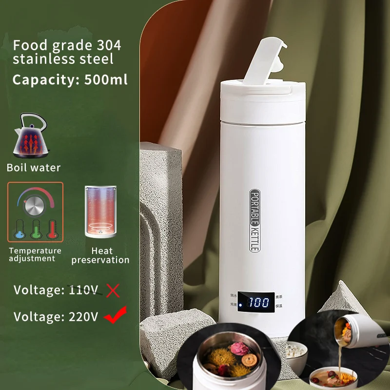 (versión Para Guisos/hiervos) Hervidor Eléctrico Portátil De 500 Ml, Tetera Inteligente Con Pantalla Led, 220 V