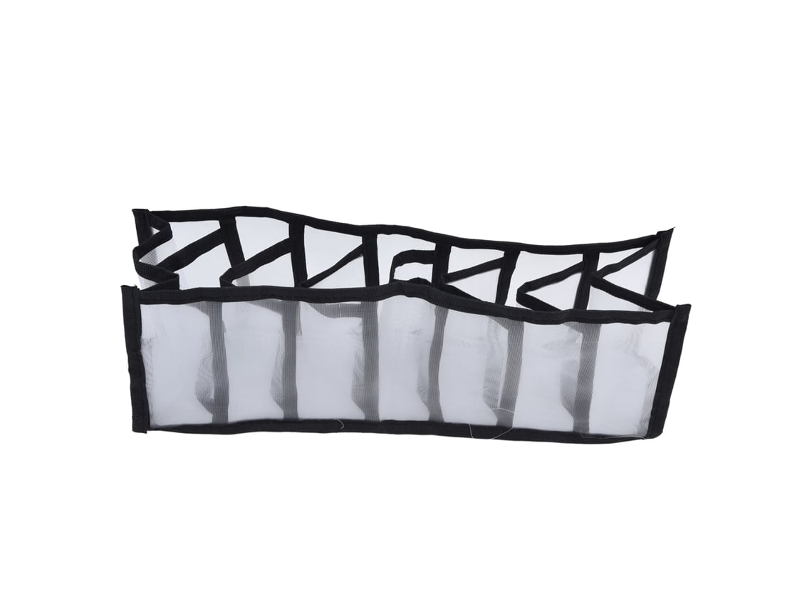JEIIBRZUI Caixa de Arrumação Sutiãs Divisória Células ZEAICOS Preto (16x13x4cm)