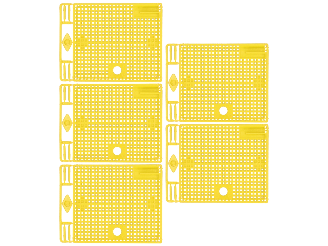 5 Jaulas Aislantes Portátiles Para Abejas Reina, Herramienta De Apicultura Reutilizable, Color Amarillo.