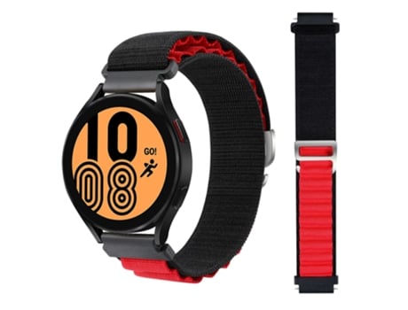 Correa Alpine G-Hook Ajustable Garmin Venu 2 Plus Negro y Rojo