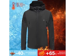 4xltengoo Hj-07 Chaqueta 7 Zonas Calefacción Control Temperatura Cortavientos Térmico Cuello Alto Capucha Deportes Invierno
