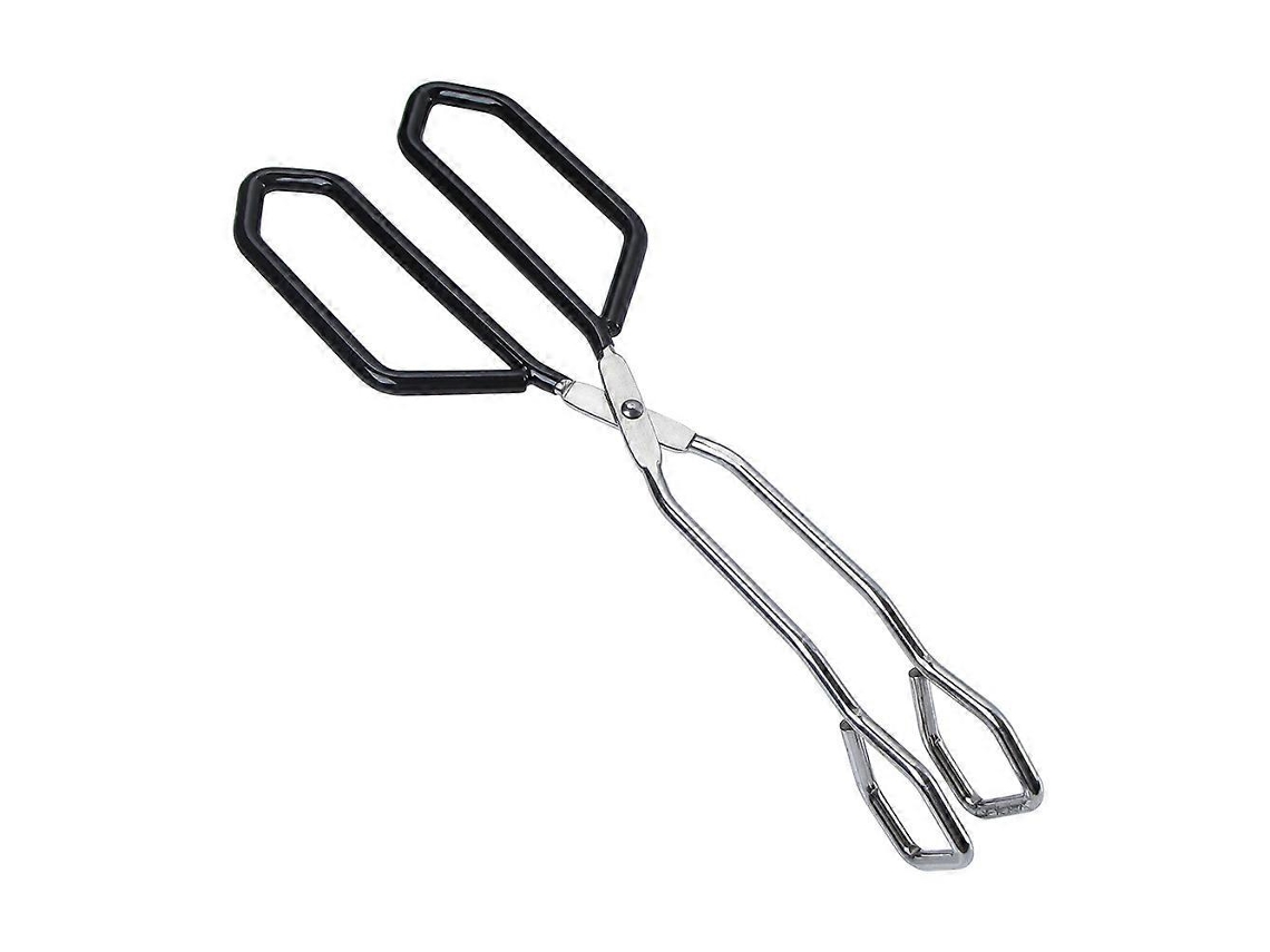 Pinzas de cocina largas, multiusos, de acero inoxidable, con tijeras para girar y manipular los alimentos.