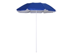 Guarda sol de Praia Ajustável com Haste de Metal, Cobertura Inclinável, Proteção Uv e Bolsa de Transporte Ø160x205 Cm Azul