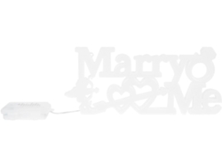 Letrero Luminoso Led Marry Me Plástico Decorativo